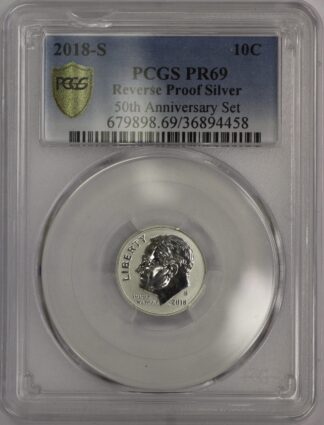 Auction - 2018 S Roosevelt Dime 50th Anniversary Set Reverse PR69 PCGS