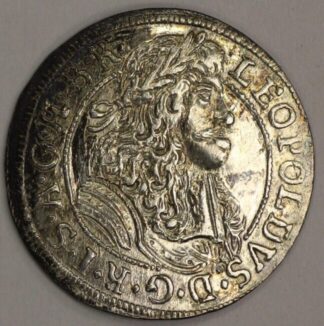 AUCTION- 1691 Austria 3 Kreutzer Leopold I "Hog Mouth" Silver Coin