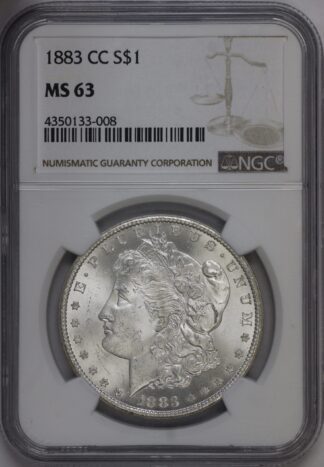 1883 CC Morgan Dollar NGC MS63