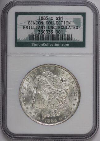 Auction - 1885 O Morgan Dollar Binion Hoard Brilliant Uncirculated NGC