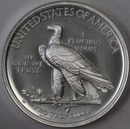 Auction – (1910 – D) Indian Head 2 Ounce .999 Silver Replica High