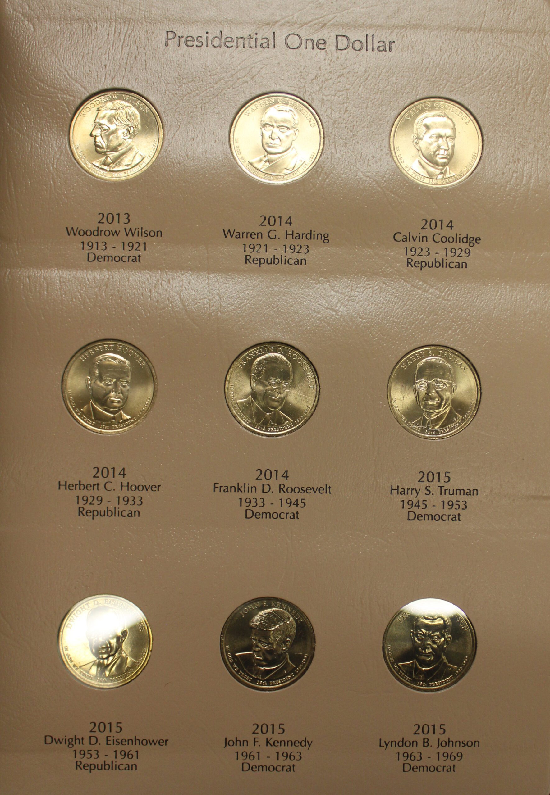 2007 to 2020 P Presidential Dollar Collection 40 Coins In Dansco Album W/ Portrait Inserts - Image 4