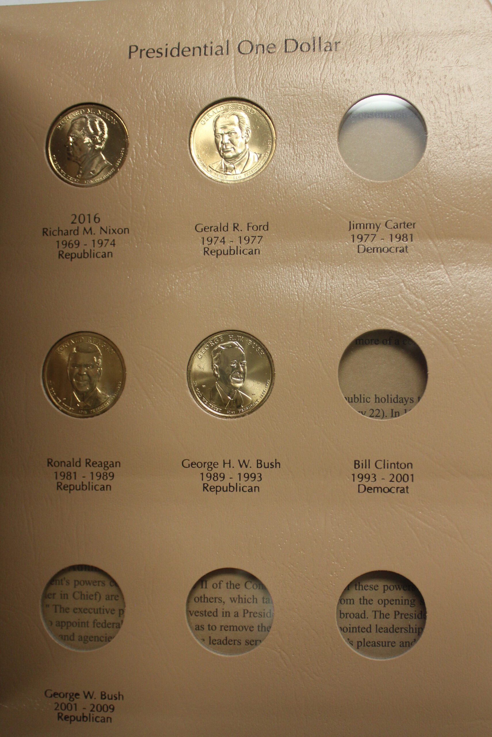 2007 to 2020 P Presidential Dollar Collection 40 Coins In Dansco Album W/ Portrait Inserts - Image 5