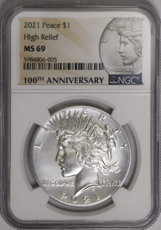 2021 Peace Dollar MS69 NGC