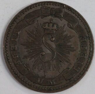 AUCTION- German State Baden 1832 One Kreuzer "Recovery of Princess Sophie"