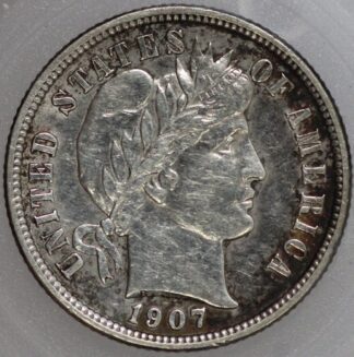 Auction – 1907 S Barber Dime Very Fine Polish Cleaned
