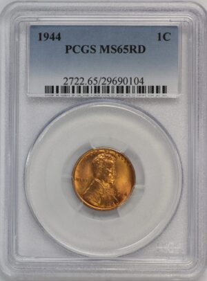 Auction - 4 Coin Grading Set Lincoln Wheat Cents MS65 RD 1944, 1948, 1951 D, 1953 S