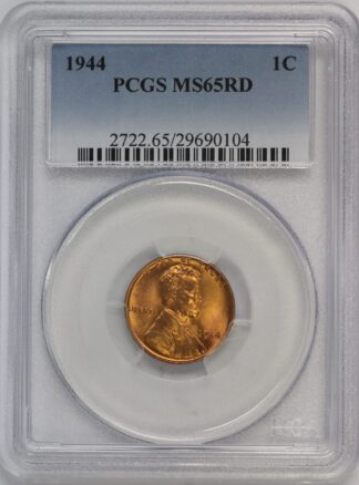 Auction - 4 Coin Grading Set Lincoln Wheat Cents MS65 RD 1944, 1948, 1951 D, 1953 S