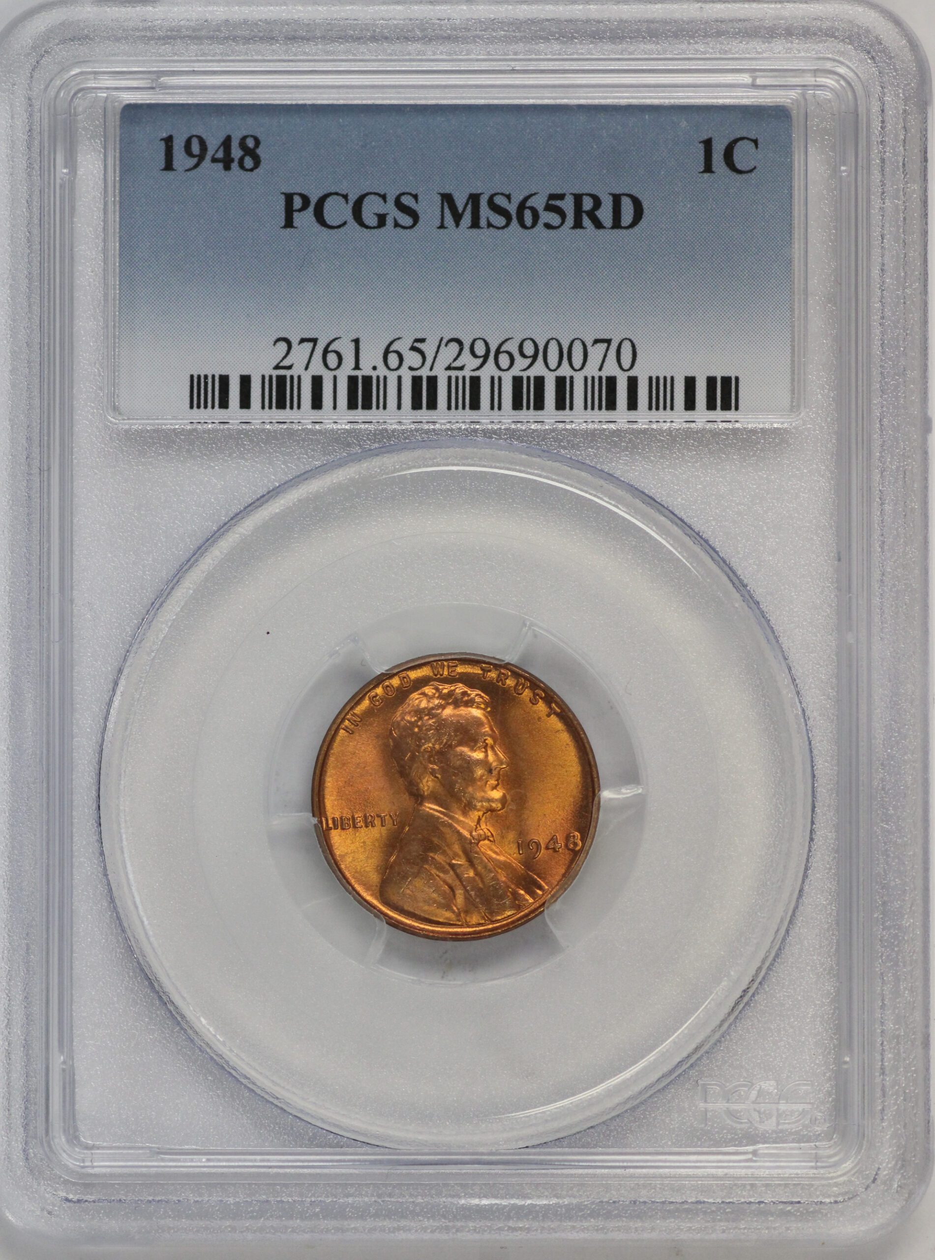 Auction - 4 Coin Grading Set Lincoln Wheat Cents MS65 RD 1944, 1948, 1951 D, 1953 S - Image 4