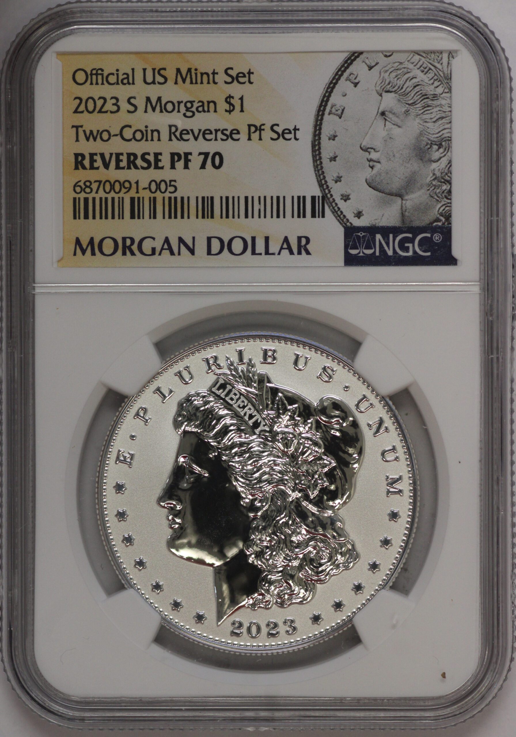 2023 S Morgan Dollar PF70 Reverse Proof NGC – Portsmouth Coin