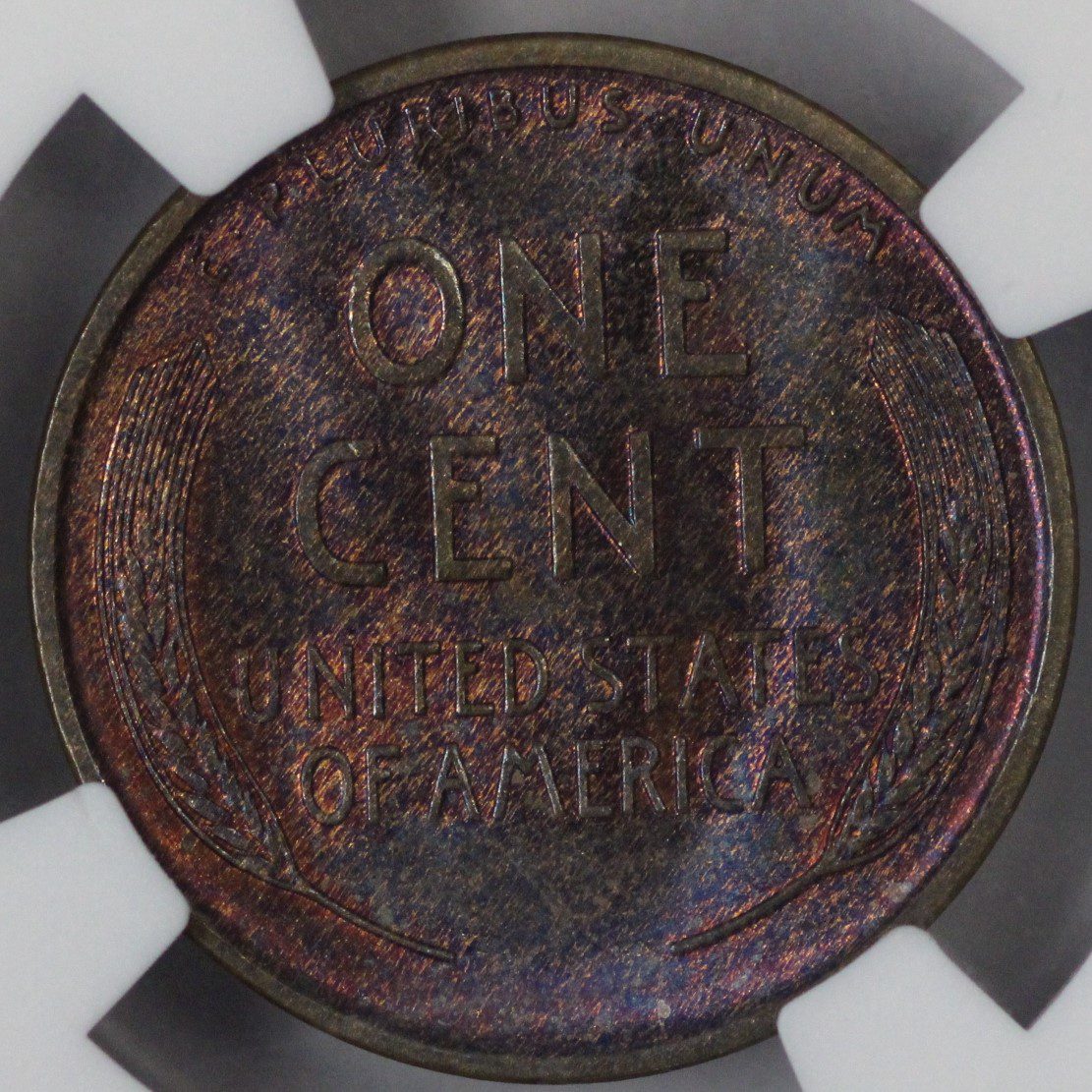 Auction - 1910 Lincoln Wheat Cent MS64 BN Purple Red Toned - Image 2