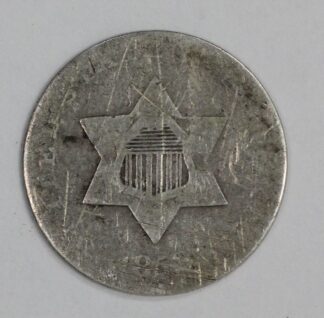 Auction - 1853 Three Cent Silver Scratched