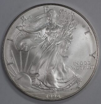 Auction - 1996 American Silver Eagle - Light Toning/Spotting - Key Date