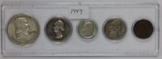 1949 Year Set Half Dollar, Quarter, Dime, Nickel & Cent Circulated
