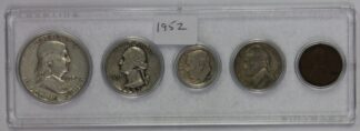 1952 Year Set Half Dollar, Quarter, Dime, Nickel & Cent Circulated
