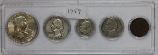 1959 Year Set Half Dollar, Quarter, Dime, Nickel & Cent Circulated
