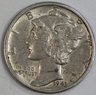 AUCTION- 1943-D Mercury Dime XF-AU