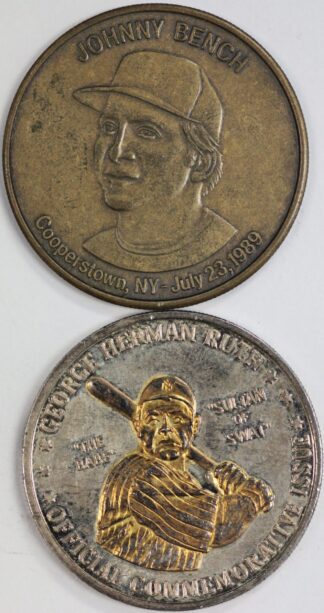AUCTION- Johnny Bench & George Herman "Babe" Ruth Baseball Tokens