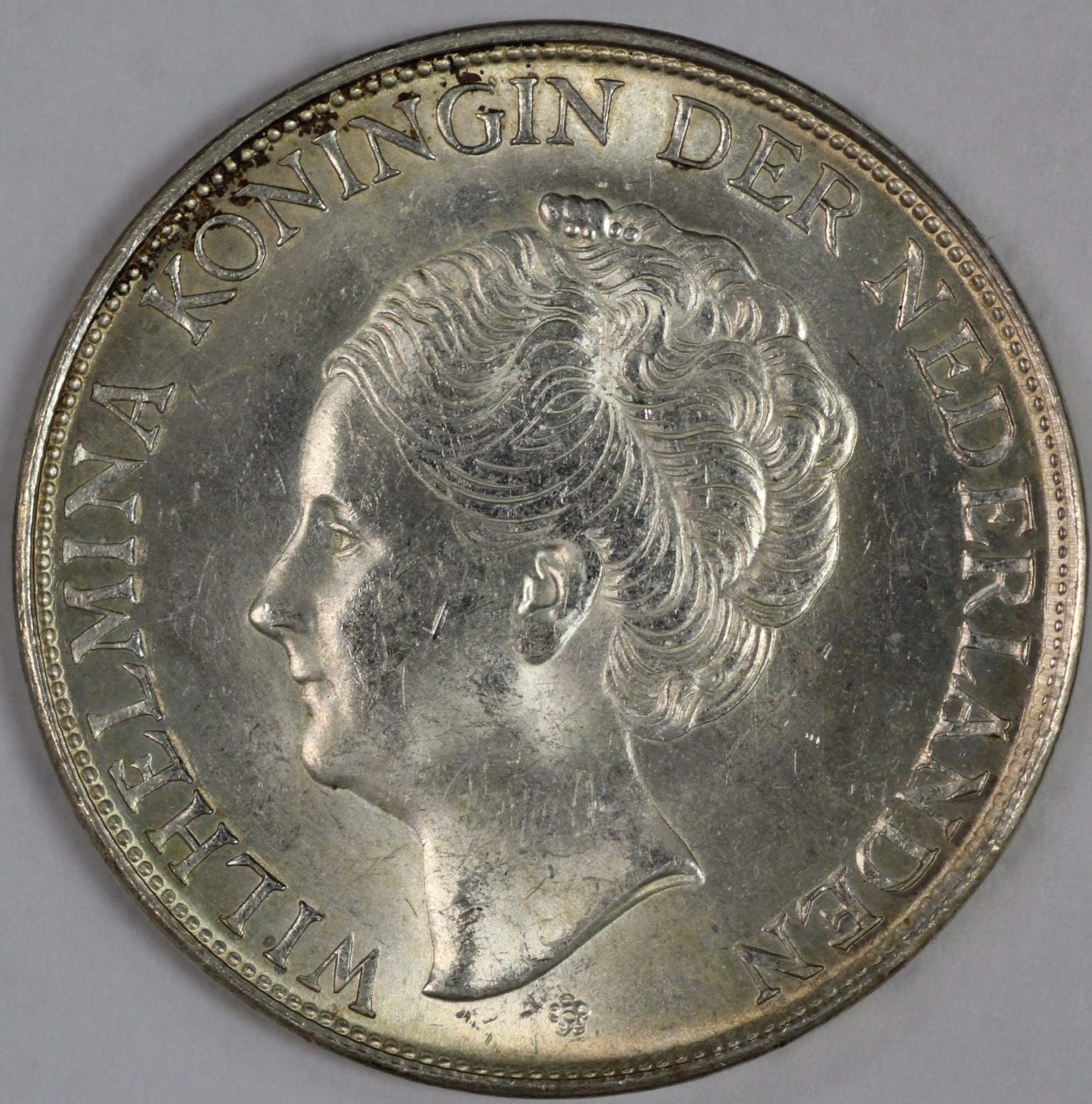 1944-D Curacao 2 1/2 Gulden Silver Crown AU – Portsmouth Coin & Currency Co