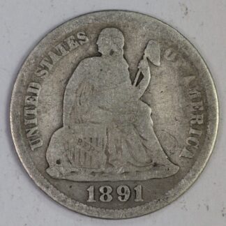Auction - 1891 Seated Liberty Dime - Scratches