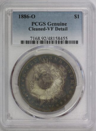 Auction - 1886 O Morgan Dollar VF Cleaned Toned PCGS