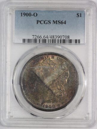 Auction - 1900 O Morgan Dollar PCGS MS64 OBV Toning - Cert# 48390708 - Cracked Holder