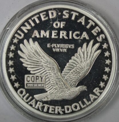 Auction – 1916 Standing Quarter Silver Copy 2 Troy Ounces .999