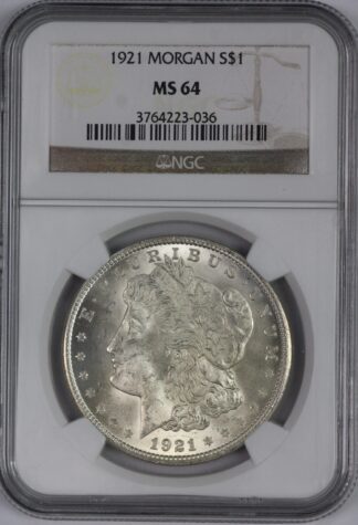 1921 Morgan Dollar NGC MS64