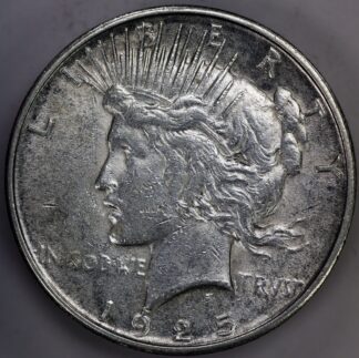 Auction - 1925 S Peace Dollar EF Cleaned