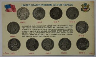 1942 - 1945 Silver War Nickel Complete Set