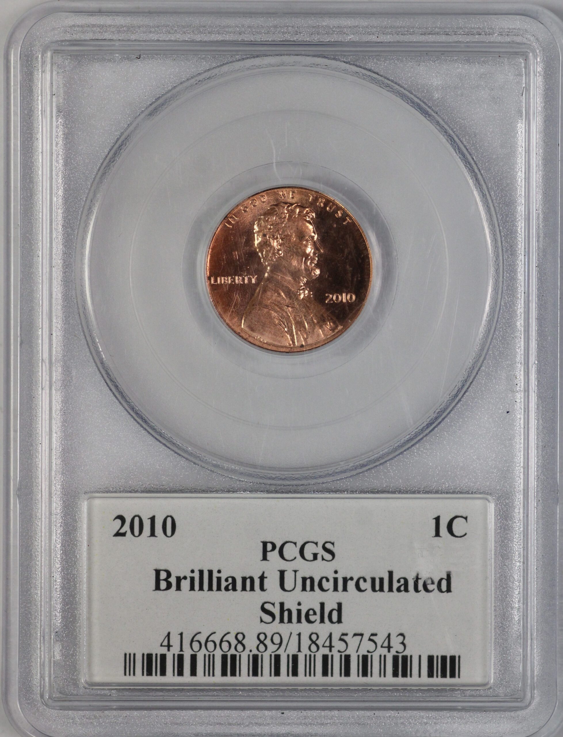 Auction - 2010 Lincoln Shield Cent PCGS BU - Lyndall Bass Signature - Image 2