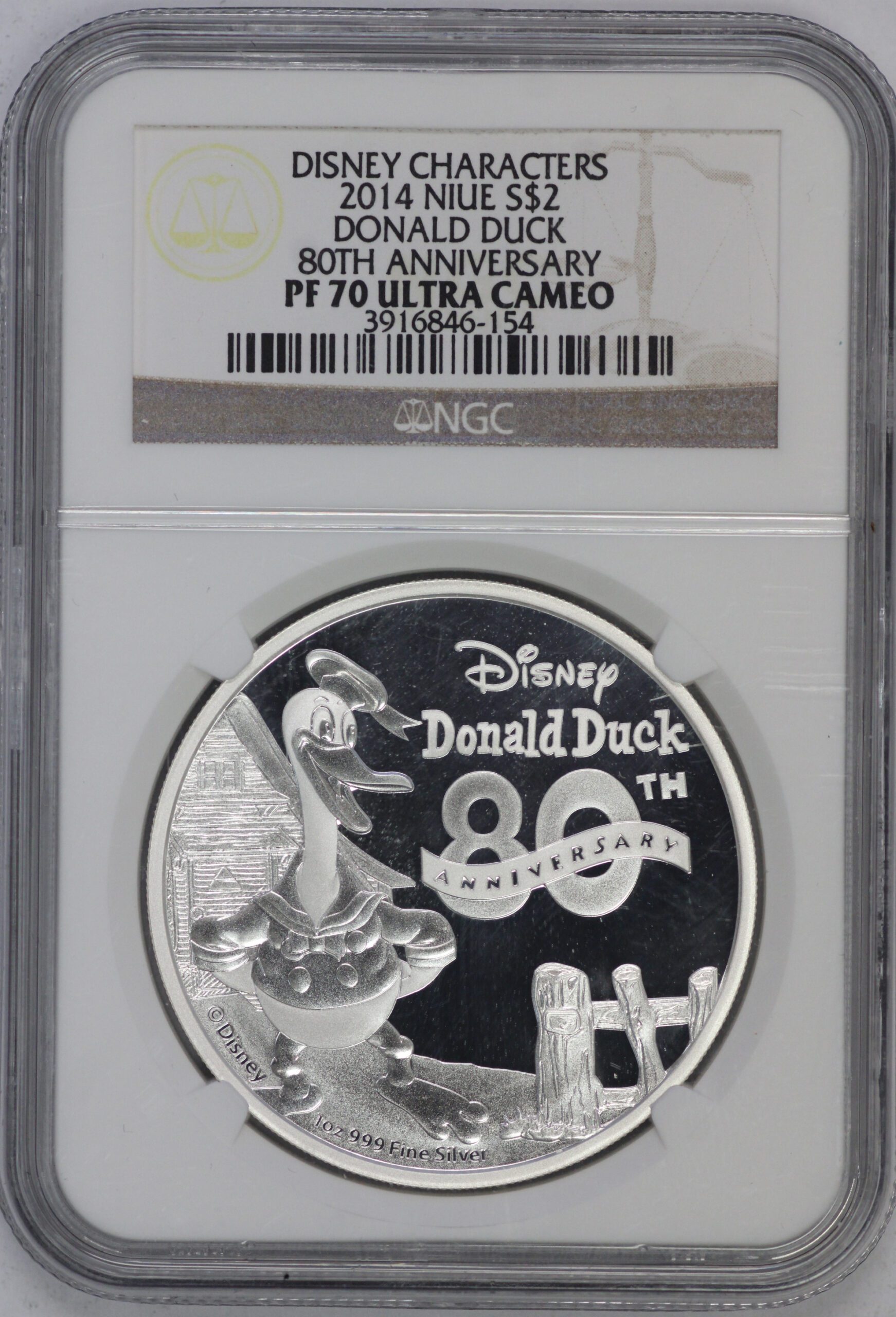 Auction – 2014 NIUE $2 Donald Duck 80th Ann. PF70 NGC – Portsmouth