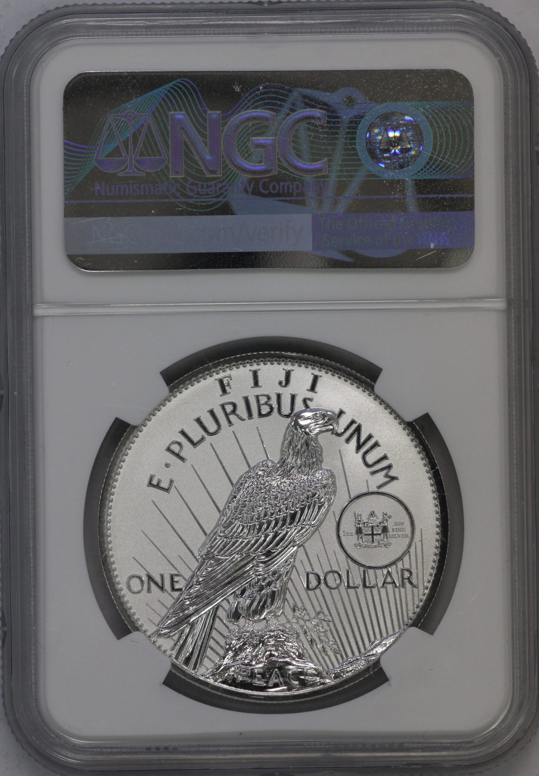 Auction - 2022 Peace Fiji $1 First Day Of Issue Reverse PF70 NGC - Image 3