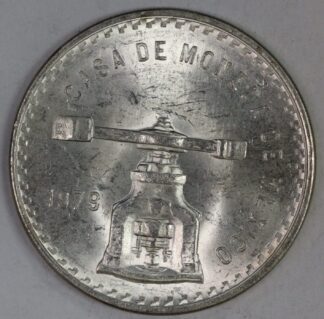AUCTION- 1979 Mexico One ONZA One Troy Ounce Silver Uncirculated