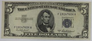 Series 1953 Five Dollar Silver Certificate Circulated Random Pick