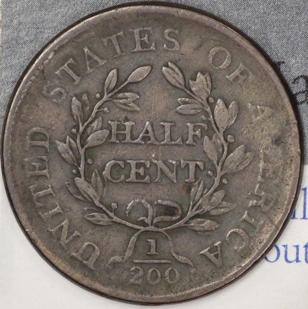 Auction - 1806 Draped Bust Half Cent Old Cleaning - Image 3