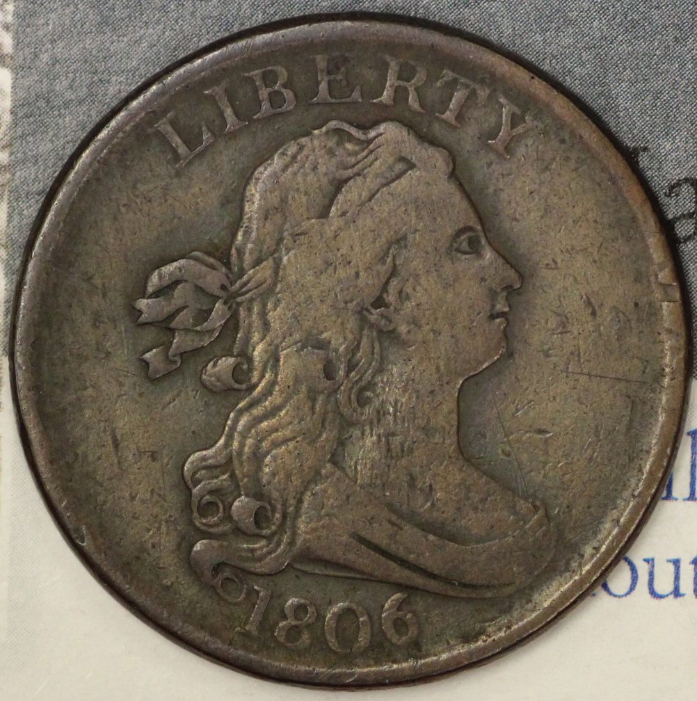 Auction - 1806 Draped Bust Half Cent Old Cleaning