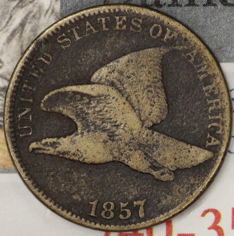 Auction - 1857 Flying Eagle Cent Corroded