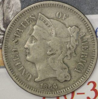 Auction - 1866 Three Cent Nickel Fine