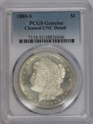 Auction - 1880 S Morgan Dollar PCGS Cleaned PCGS