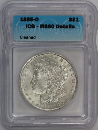Auction - 1885 O Morgan Dollar MS60 Cleaned ICG