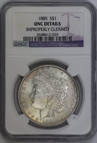 Auction - 1885 Morgan Dollar Improperly Cleaned NGC