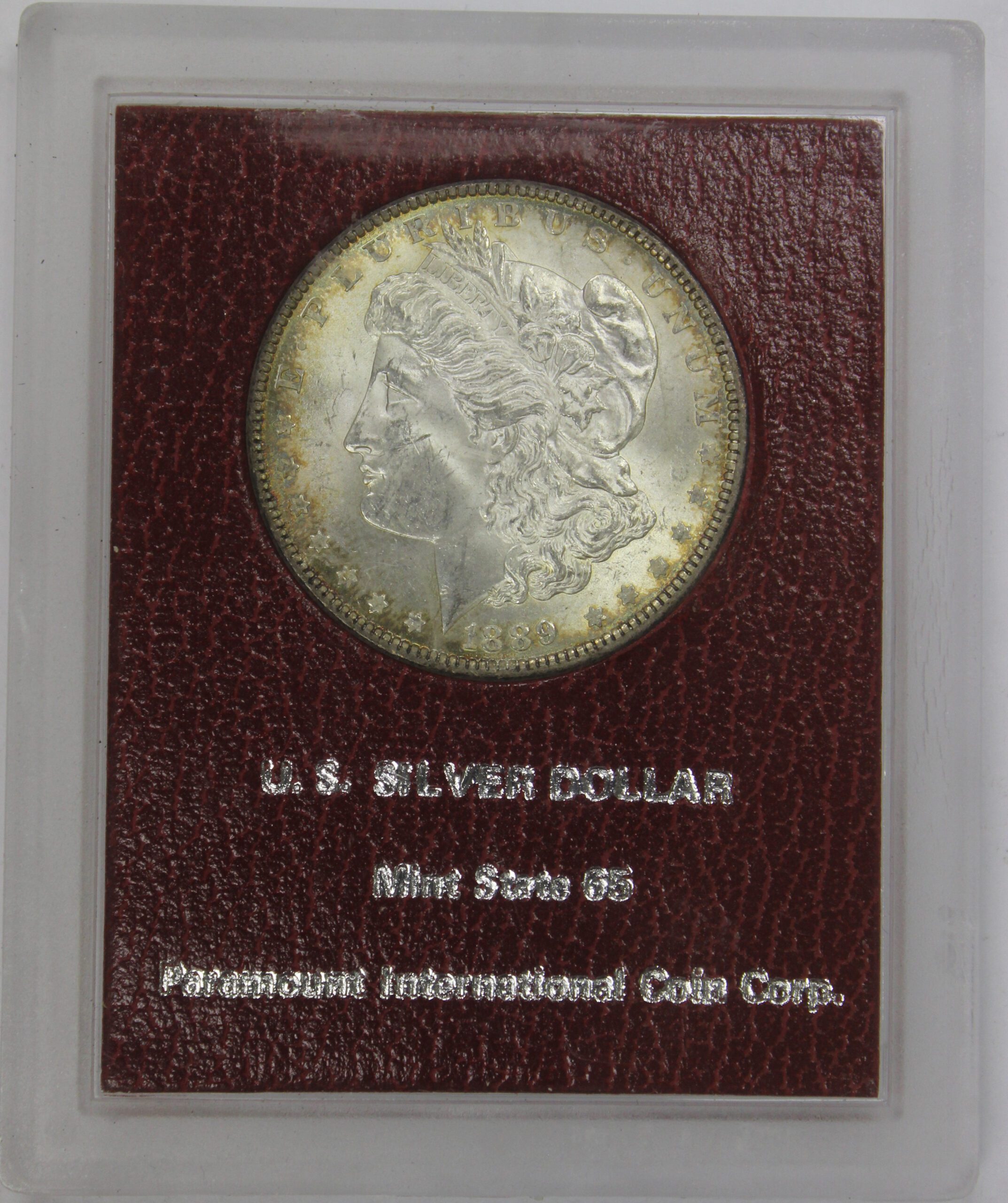 Auction - 1889 Morgan Dollar Paramount Holder Toned