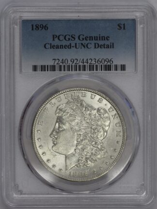 Auction - 1896 Morgan Dollar Cleaned UNC PCGS