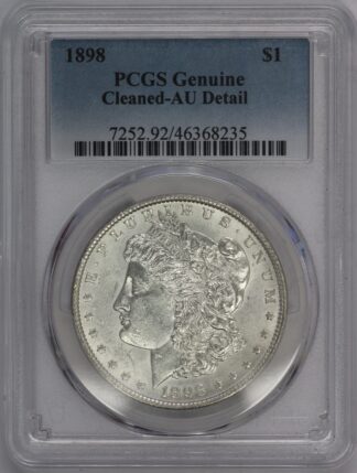 Auction - 1898 Morgan Dollar Cleaned AU PCGS