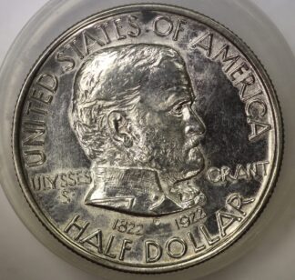 Auction - 1922 Grant Silver Half Dollar Commemorative - Polished/Cleaned
