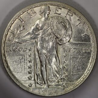 Auction - 1924 Standing Quarter UNC Lightly Cleaned