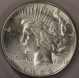 Auction - 1926 S Peace Dollar UNC Lightly Cleaned
