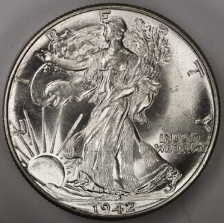 Auction - 1942 Walking Liberty Half Dollar UNC