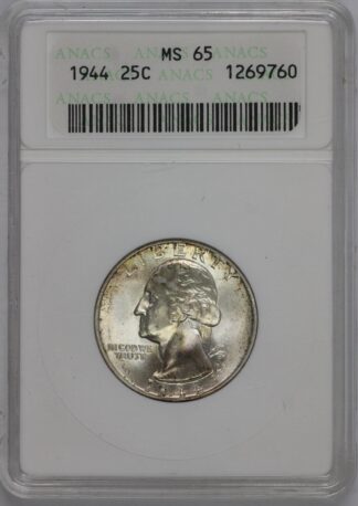 Auction - 1944 Washington Quarter MS65 ANACS